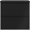 Mexen Orio bathroom cabinet 50 cm with Otis washbasin, 2 drawers, matt black - 91A10-05047-2-BFF71-W18M71