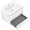 Mexen Orio bathroom cabinet 60 cm with Otis washbasin, 2 drawers, white gloss - 91A10-06047-2-BFF00-W18M00