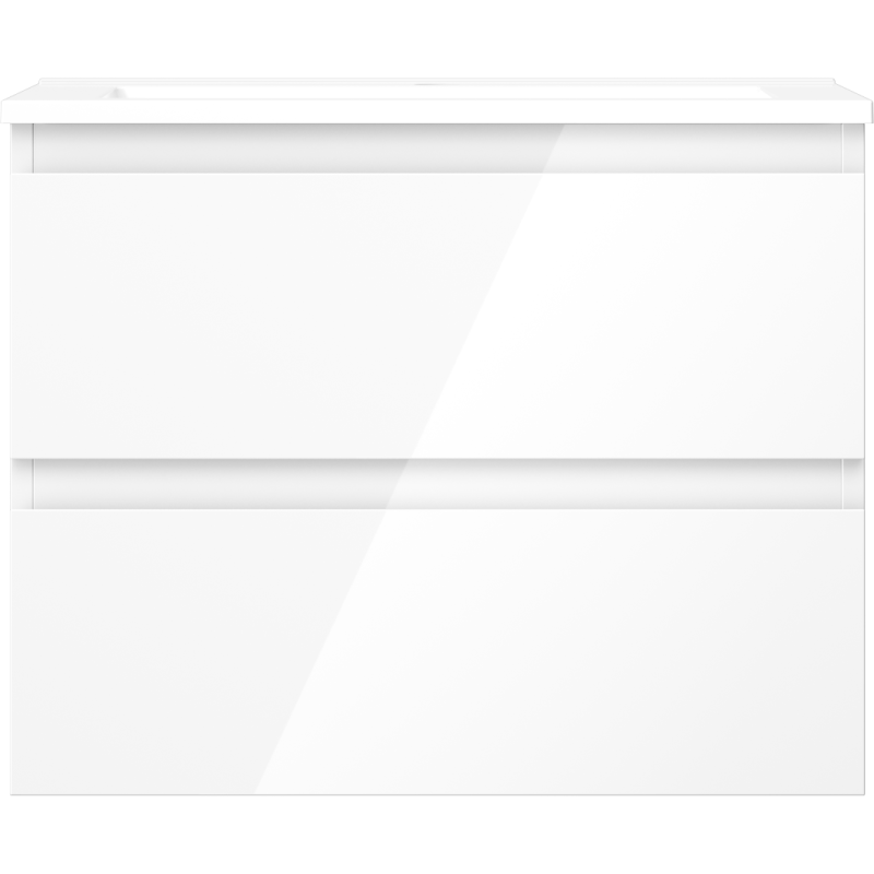 Mexen Orio bathroom cabinet 60 cm with Otis washbasin, 2 drawers, white gloss - 91A10-06047-2-BFF00-W18M00