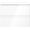 Mexen Orio bathroom cabinet 60 cm with Otis sink, 2 drawers, white gloss - 91A10-06047-2-BFF00-W18M00