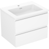 Mexen Orio bathroom cabinet 60 cm with Otis sink, 2 drawers, white matte - 91A10-06047-2-BFF01-W18M01