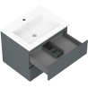 Mexen Orio bathroom cabinet 60 cm with Otis sink, 2 drawers, graphite matte/white matte - 91A10-06047-2-BFF66-W18M01