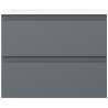 Mexen Orio bathroom cabinet 60 cm with Otis sink, 2 drawers, graphite matte/white matte - 91A10-06047-2-BFF66-W18M01
