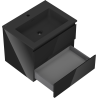 Mexen Orio 60 cm Bathroom Cabinet with Sink Otis, 2 Drawers, Black Gloss/Black Matte - 91A10-06047-2-BFF70-W18M71