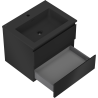 Mexen Orio Bathroom Cabinet 60 cm with Otis Sink, 2 Drawers, Matte Black - 91A10-06047-2-BFF71-W18M71