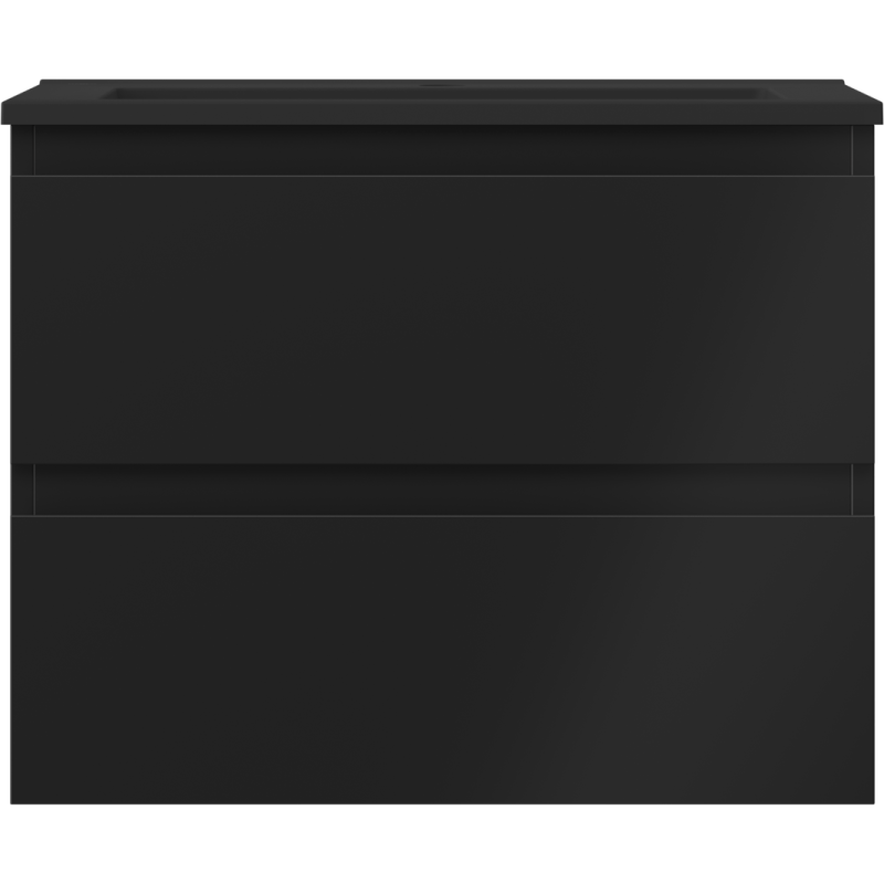 Mexen Orio bathroom cabinet 60 cm with Otis washbasin, 2 drawers, black matte - 91A10-06047-2-BFF71-W18M71