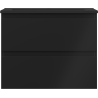 Mexen Orio bathroom cabinet 60 cm with Otis washbasin, 2 drawers, black matte - 91A10-06047-2-BFF71-W18M71
