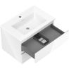 Mexen Orio bathroom cabinet 70 cm with Otis washbasin, 2 drawers, white gloss - 91A10-07047-2-BFF00-W18M00