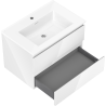 Mexen Orio bathroom cabinet 70 cm with Otis washbasin, 2 drawers, white gloss - 91A10-07047-2-BFF00-W18M00