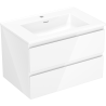 Mexen Orio Bathroom Cabinet 70 cm with Otis Sink, 2 Drawers, White Gloss - 91A10-07047-2-BFF00-W18M00