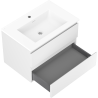 Mexen Orio bathroom cabinet 70 cm with Otis sink, 2 drawers, matte white - 91A10-07047-2-BFF01-W18M01