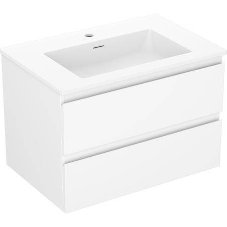 Mexen Orio bathroom cabinet 70 cm with Otis sink, 2 drawers, white matte - 91A10-07047-2-BFF01-W18M01