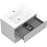Mexen Orio bathroom cabinet 70 cm with Otis sink, 2 drawers, grey matte/white matte - 91A10-07047-2-BFF62-W18M01