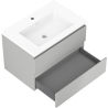 Mexen Orio 70 cm Bathroom Cabinet with Otis Sink, 2 Drawers, Gray Matte/White Matte - 91A10-07047-2-BFF62-W18M01
