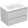 Mexen Orio 70 cm Bathroom Cabinet with Otis Sink, 2 Drawers, Gray Matte/White Matte - 91A10-07047-2-BFF62-W18M01