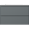 Mexen Orio bathroom cabinet 70 cm with Otis sink, 2 drawers, matte graphite/white matte - 91A10-07047-2-BFF66-W18M01