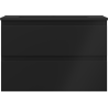 Mexen Orio bathroom cabinet 70 cm with Otis sink, 2 drawers, black matt - 91A10-07047-2-BFF71-W18M71