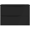Mexen Orio bathroom cabinet 70 cm with Otis sink, 2 drawers, black matte - 91A10-07047-2-BFF71-W18M71