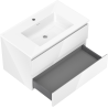 Mexen Orio 80 cm bathroom cabinet with sink Otis, 2 drawers, white gloss - 91A10-08047-2-BFF00-W18M00