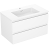 Mexen Orio bathroom cabinet 80 cm with Otis sink, 2 drawers, white matte - 91A10-08047-2-BFF01-W18M01