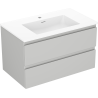 Mexen Orio bathroom cabinet 80 cm with Otis sink, 2 drawers, gray matte/white matte - 91A10-08047-2-BFF62-W18M01