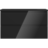 Mexen Orio bathroom cabinet 80 cm with Otis sink, 2 drawers, black gloss/matte black - 91A10-08047-2-BFF70-W18M71