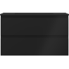 Mexen Orio 80 cm Bathroom Cabinet with Otis Sink, 2 Drawers, Black Matte - 91A10-08047-2-BFF71-W18M71