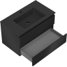 Mexen Orio 80 cm Bathroom Cabinet with Otis Sink, 2 Drawers, Matte Black - 91A10-08047-2-BFF71-W18M71