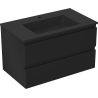 Mexen Orio 80 cm Bathroom Cabinet with Otis Sink, 2 Drawers, Matte Black - 91A10-08047-2-BFF71-W18M71