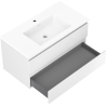 Mexen Orio 90 cm Bathroom Cabinet with Otis Sink, 2 Drawers, White Matte - 91A10-09047-2-BFF01-W18M01