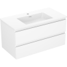 Mexen Orio 90 cm Bathroom Cabinet with Otis Sink, 2 Drawers, White Matte - 91A10-09047-2-BFF01-W18M01