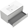 Mexen Orio bathroom cabinet 90 cm with Otis washbasin, 2 drawers, gray matte/white matte - 91A10-09047-2-BFF62-W18M01