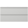 Mexen Orio bathroom cabinet 90 cm with Otis washbasin, 2 drawers, gray matte/white matte - 91A10-09047-2-BFF62-W18M01