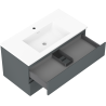 Mexen Orio bathroom cabinet 90 cm with sink Otis, 2 drawers, matte graphite/white matte - 91A10-09047-2-BFF66-W18M01