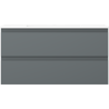 Mexen Orio bathroom cabinet 90 cm with sink Otis, 2 drawers, matte graphite/white matte - 91A10-09047-2-BFF66-W18M01