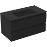 Mexen Orio bathroom cabinet 90 cm with Otis washbasin, 2 drawers, black matte - 91A10-09047-2-BFF71-W18M71