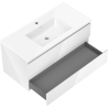 Mexen Orio bathroom cabinet 100 cm with Otis sink, 2 drawers, white gloss - 91A10-10047-2-BFF00-W18M00