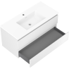 Mexen Orio bathroom cabinet 100 cm with Otis washbasin, 2 drawers, white matte - 91A10-10047-2-BFF01-W18M01