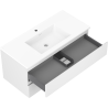Mexen Orio bathroom cabinet 100 cm with Otis washbasin, 2 drawers, white matte - 91A10-10047-2-BFF01-W18M01