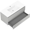 Mexen Orio bathroom cabinet 100 cm with Otis washbasin, 2 drawers, gray matte/white matte - 91A10-10047-2-BFF62-W18M01
