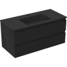 Mexen Orio bathroom cabinet 100 cm with Otis washbasin, 2 drawers, black matte - 91A10-10047-2-BFF71-W18M71