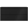 Mexen Orio bathroom cabinet 100 cm with Otis washbasin, 2 drawers, black matte - 91A10-10047-2-BFF71-W18M71
