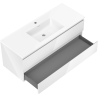 Mexen Orio bathroom cabinet 120 cm with Otis sink, 2 drawers, white gloss - 91A10-12047-2-BFF00-W18M00