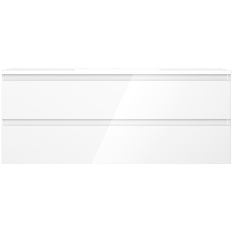 Mexen Orio bathroom cabinet 120 cm with Otis washbasin, 2 drawers, white gloss - 91A10-12047-2-BFF00-W18M00