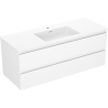 Mexen Orio bathroom cabinet 120 cm with Otis washbasin, 2 drawers, white matte - 91A10-12047-2-BFF01-W18M01