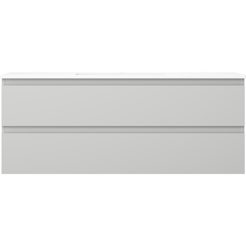 Mexen Orio 120 cm bathroom cabinet with washbasin Otis, 2 drawers, gray matte/white matte - 91A10-12047-2-BFF62-W18M01