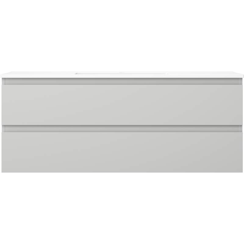 Mexen Orio bathroom cabinet 120 cm with Otis washbasin, 2 drawers, grey matt/white matt - 91A10-12047-2-BFF62-W18M01