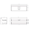 Mexen Orio bathroom cabinet 120 cm with Otis sink, 2 drawers, gray matte/white matte - 91A10-12047-2-BFF62-W18M01