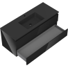 Mexen Orio 120 cm Bathroom Cabinet with Otis Sink, 2 Drawers, Black Gloss/Black Matte - 91A10-12047-2-BFF70-W18M71