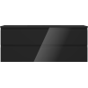 Mexen Orio 120 cm Bathroom Cabinet with Otis Washbasin, 2 Drawers, Black Gloss/Black Matte - 91A10-12047-2-BFF70-W18M71